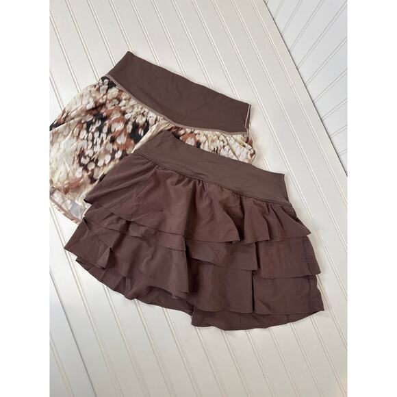 NWT Aerie Nylon Printed Skirt & Maggie Ruffle Skirt Bundle Sports Bundle Size L - Picture 2 of 8